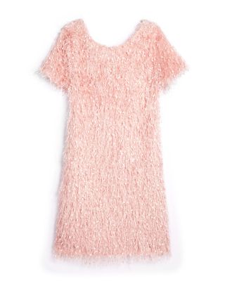 AQUA - Girls' Short Sleeve Fringe Dress, Little Kid, Big Kid - Exclusive