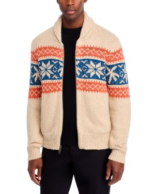 Faherty - Snow Regular Fit Zip Cardigan Sweater