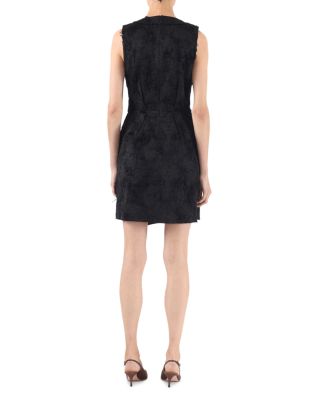 Asymmetrical Jacquard Midi Dress