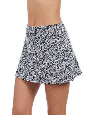 Printed Pull on Swim Skirt Cover Up