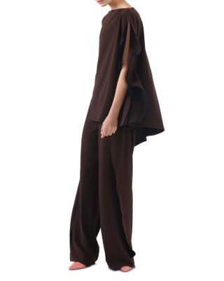 Mid Rise Crepe Pants