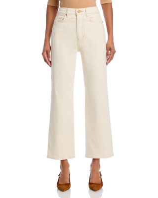 Dylan High Rise Straight Leg Ankle Jeans in Ecru