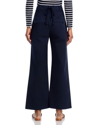 Grant High Rise Cropped Wide Leg Jeans in Navy 