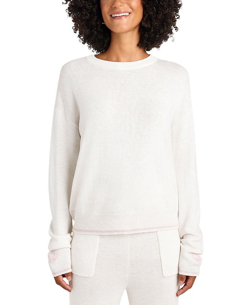 Splendid Elizabeth Sweater In Snow Heather/cotton Candy