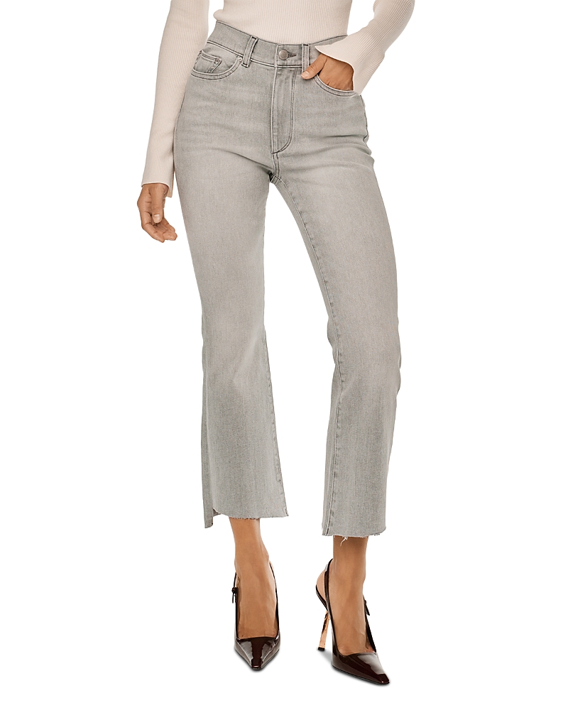 Dl1961 Bridget Bootcut High-rise Instasculpt Crop Jeans In Light Smoke