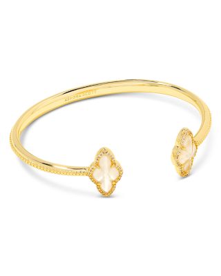 Kendra Scott Abbie Pave Framed Stone Cuff Bracelet in 14K Gold Plated