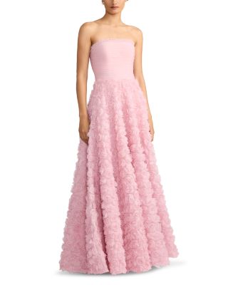 Zac Posen - Wicked x Zac Posen Rose Appliqu&eacute; Tulle Gown