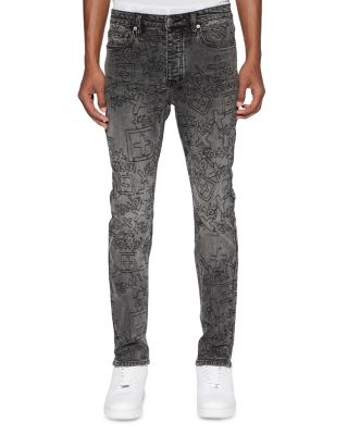 Chitch Stencil Slim Fit Jeans in Gray