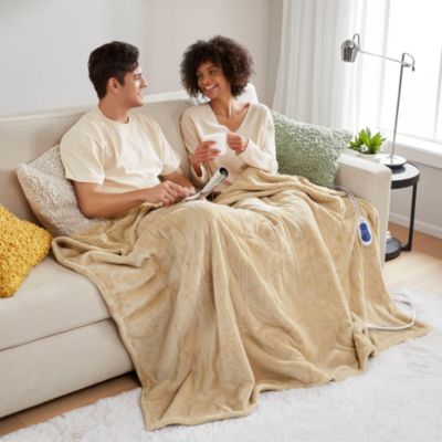 Heated Microlight to Berber Throw, 60&amp;quot; x 70&amp;quot;