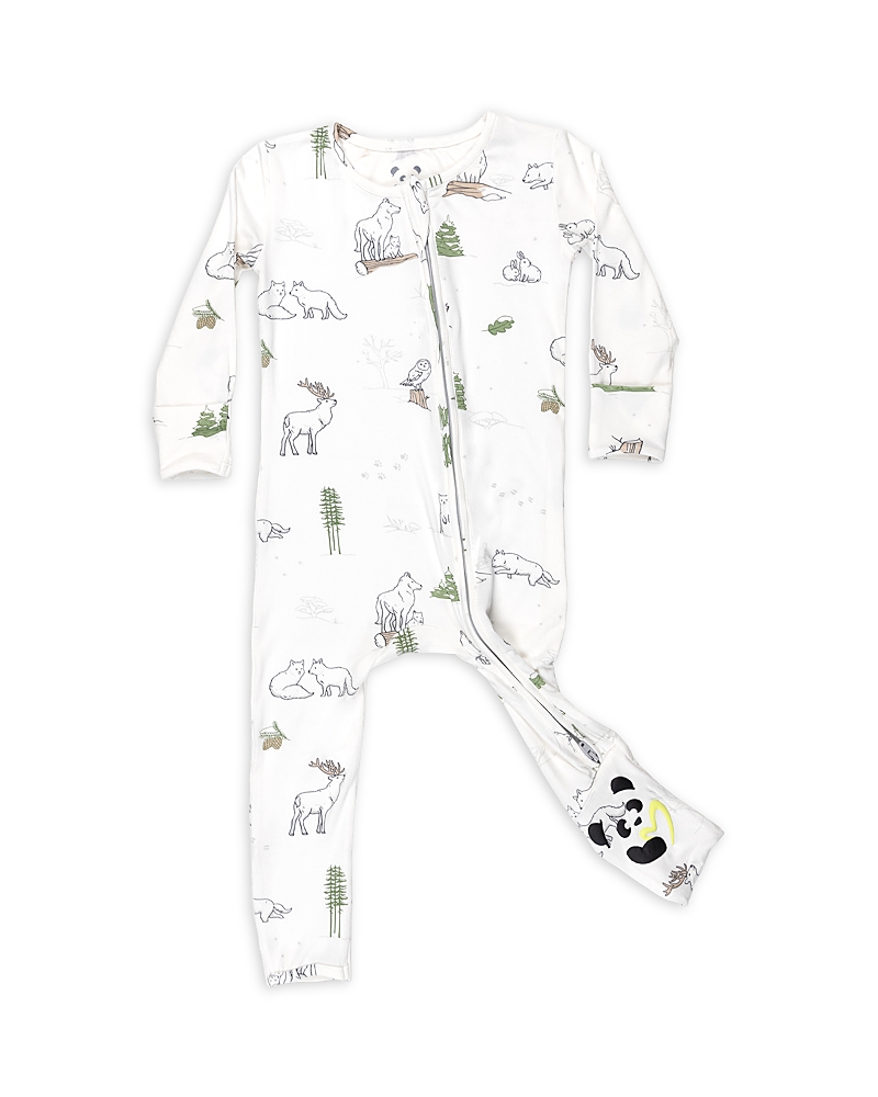 Bellabu Bear Unisex Winter Forest Animals Convertible Footie - Baby In White