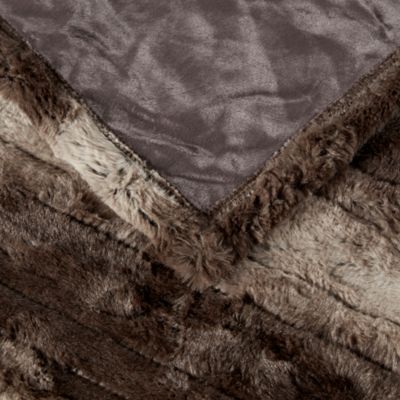 Zuri Oversized Faux Fur Heated Throw, 50" x 70"