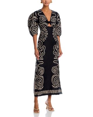 Cala de la Cruz - Gaia Linen Cutout Dress