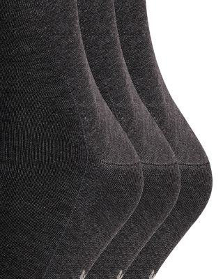 Tiago Cotton Blend Solid Crew Socks, Pack of 3