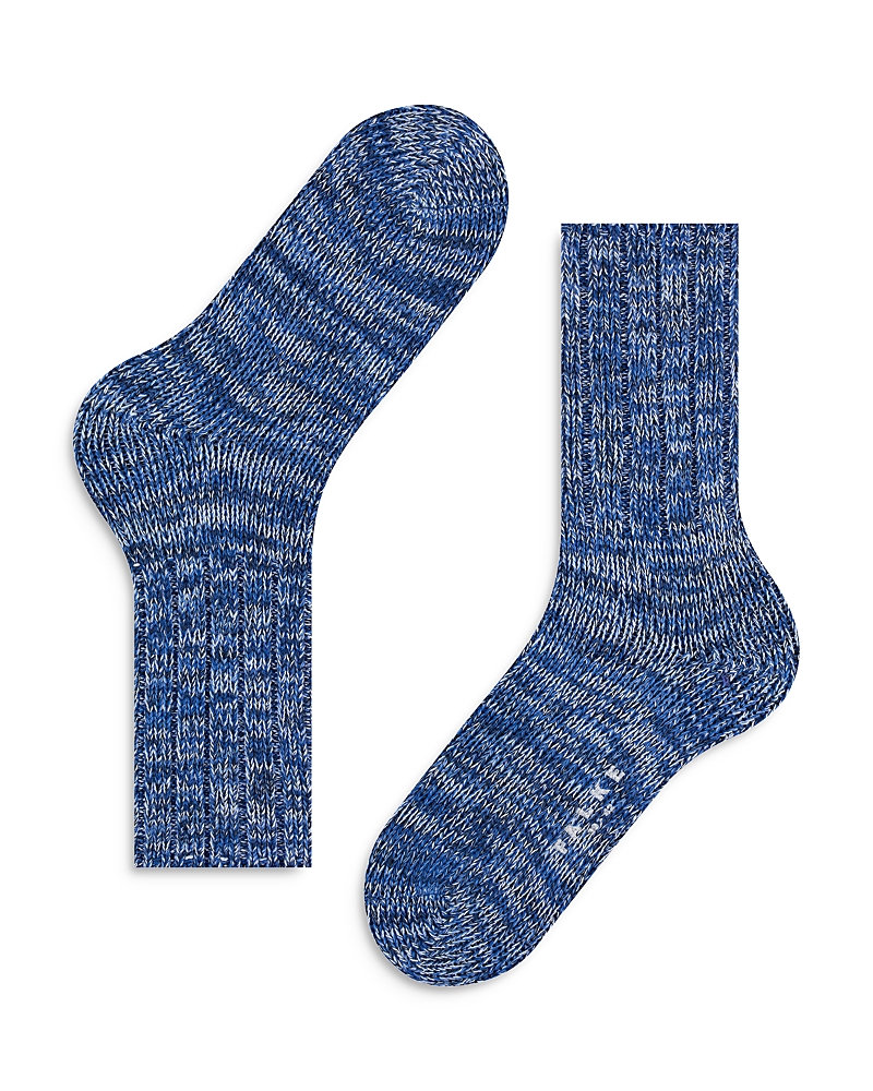 Shop Falke Brooklyn Cotton Blend Boot Socks In Marine