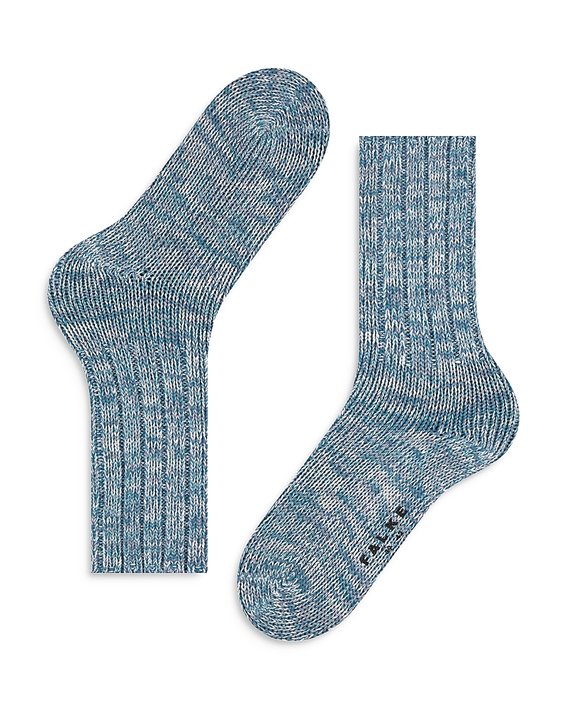 Falke Brooklyn Cotton Blend Boot Socks In Teal