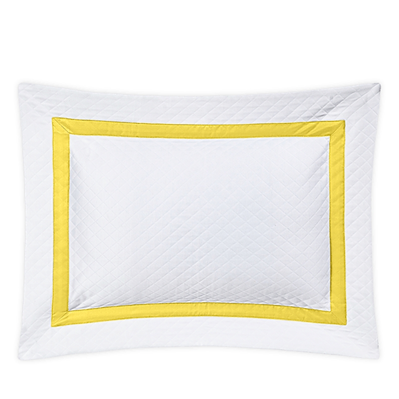 Matouk Lowell Diamond Matelasse Boudoir Sham In Lemon