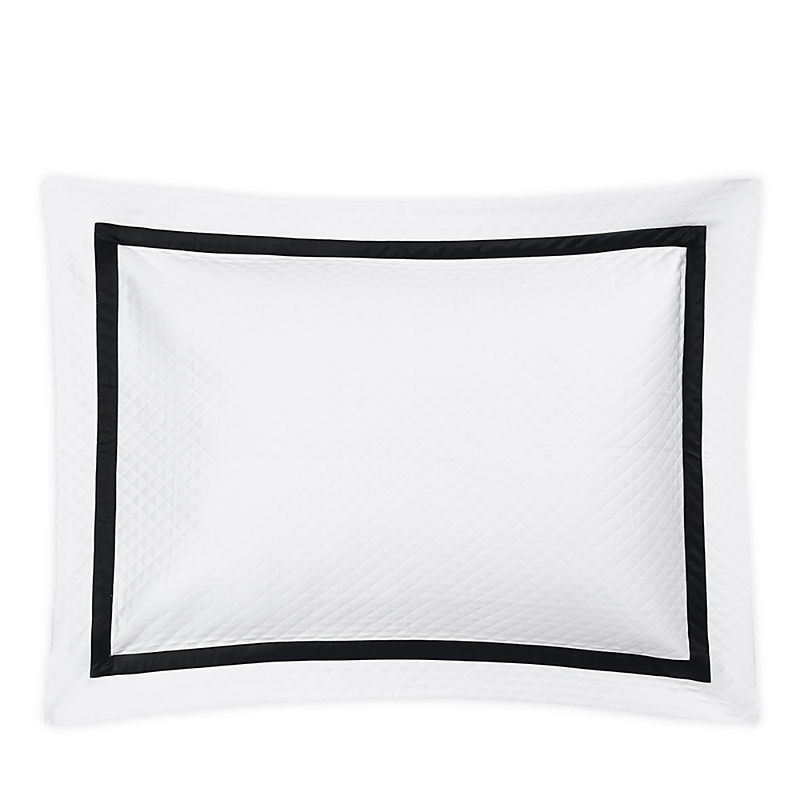 Matouk Lowell Diamond Matelasse Standard Sham In Black