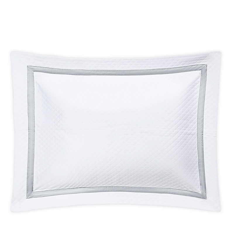 Matouk Lowell Diamond Matelasse Standard Sham In Dove
