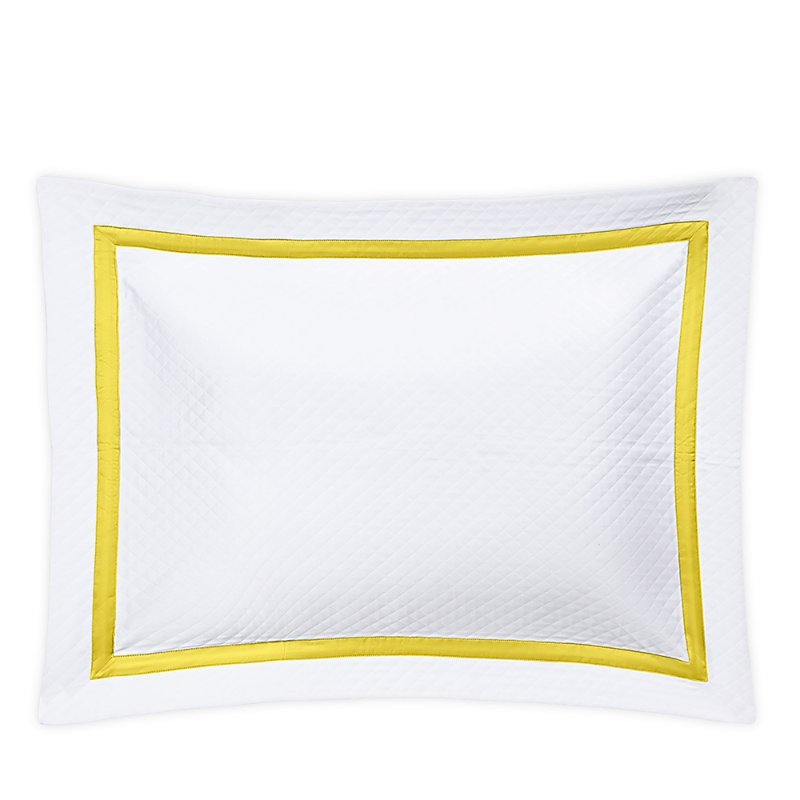 Matouk Lowell Diamond Matelasse Standard Sham In Lemon