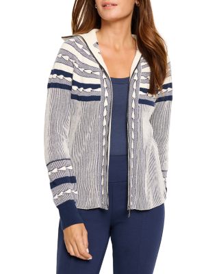 NIC+ZOE - Placed Fair Isle Zip Sweater