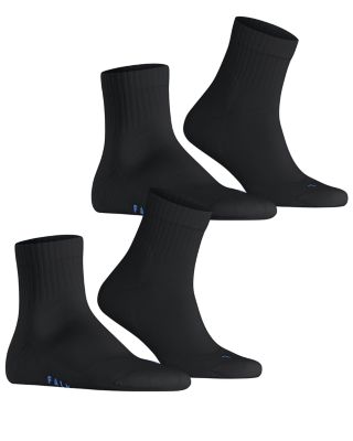 Run Cotton Blend Solid Ribbed Ankle Socks, Pack of 2