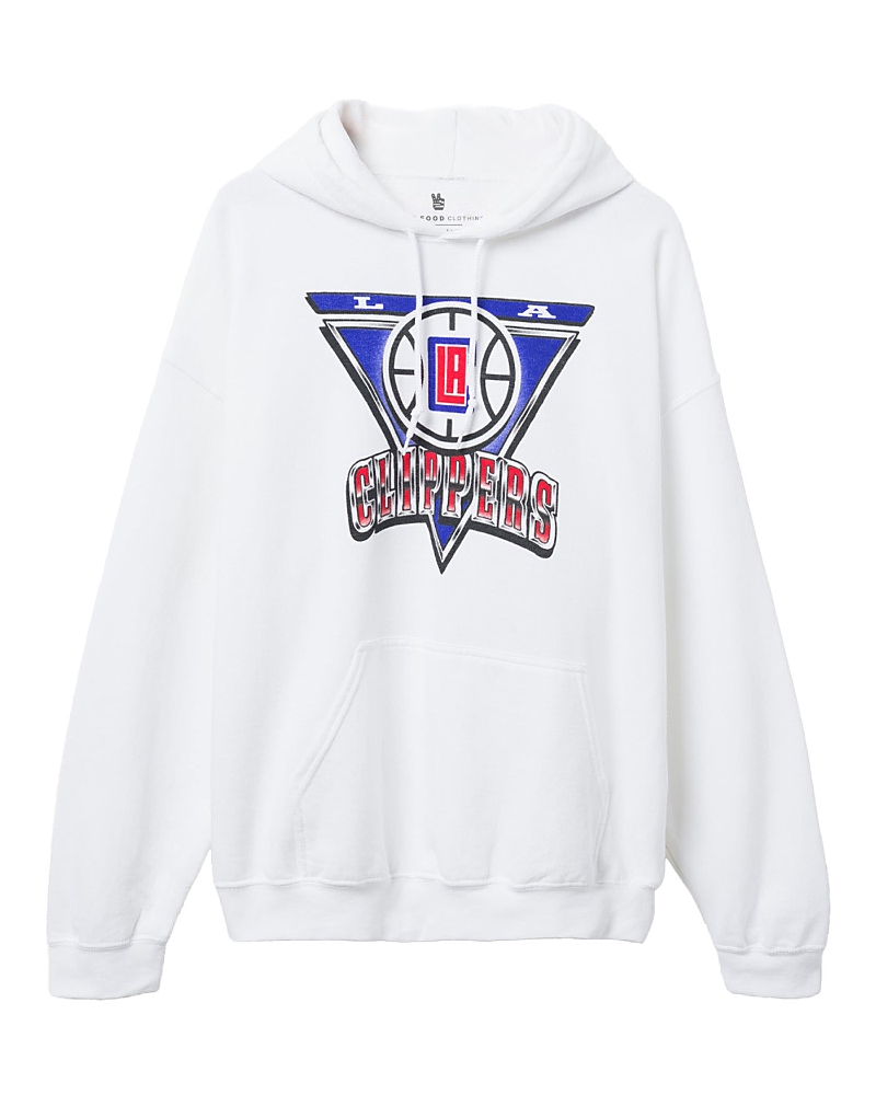 Junk Food Clothing Unisex Nba Los Angeles Clippers Triangle Hoodie In White