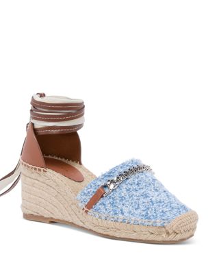 Stella McCartney - Women's Gaia Denim Espadrille Wedge Sandals