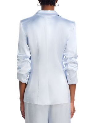 Hammered Satin Blazer, Crop Top & Pants