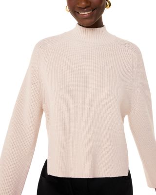 Whistles - Side Split Wool Blend Mock Neck Knit Sweater