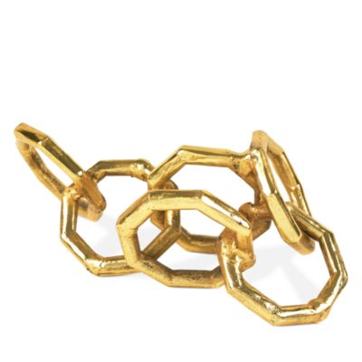 Gold Tone Chain Link Decorative Object