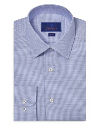 David Donahue - Slim Fit Printed Dobby Dress Shirt