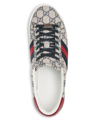 Men's Gucci Ace Canvas and Leather Sneakers