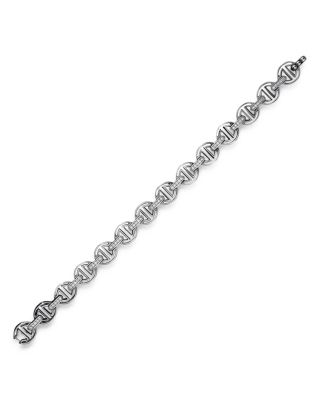 18K White Gold Diamond Bridge Link Bracelet