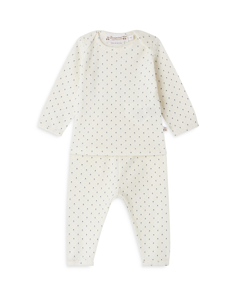 Bonpoint Unisex Ensemble Timi Set - Baby In Fleurs Ciel