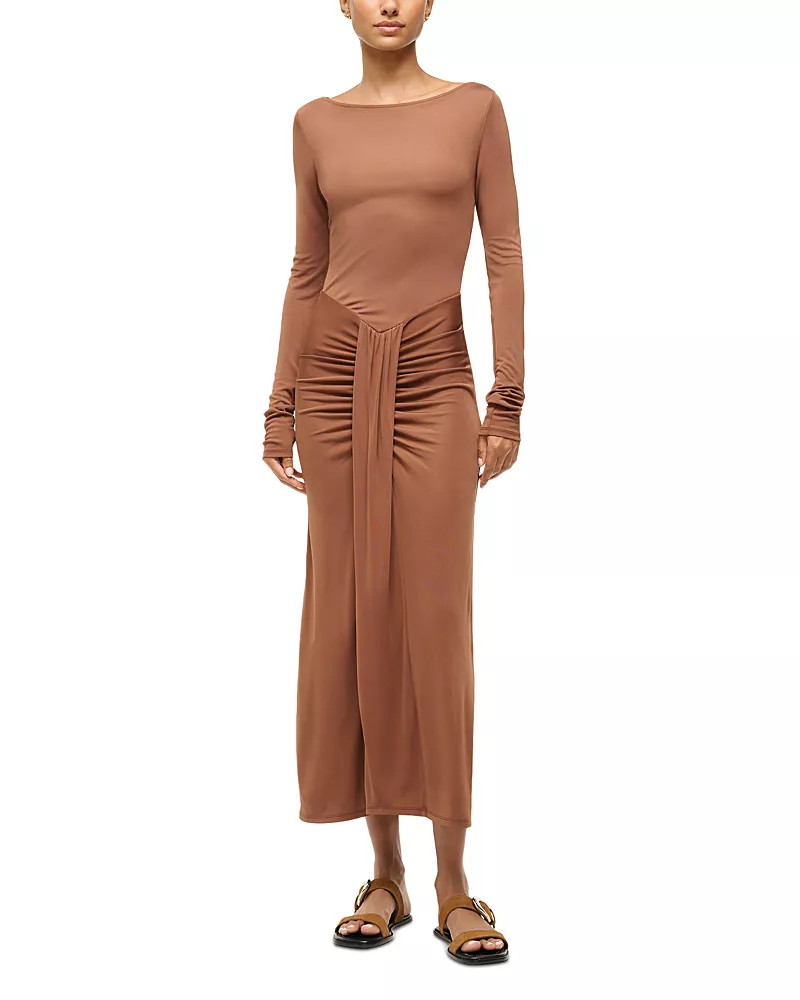 Staud Gres Waterfall Ruffle Dress