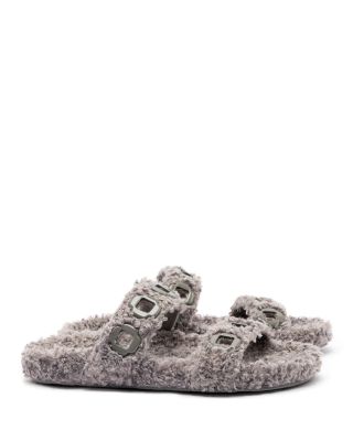 Larroude Women's Milan Faux Fur Sandals