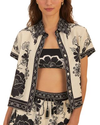 Flower Leopards Cover Up Shirt & Flower Leopards Cover Up Short