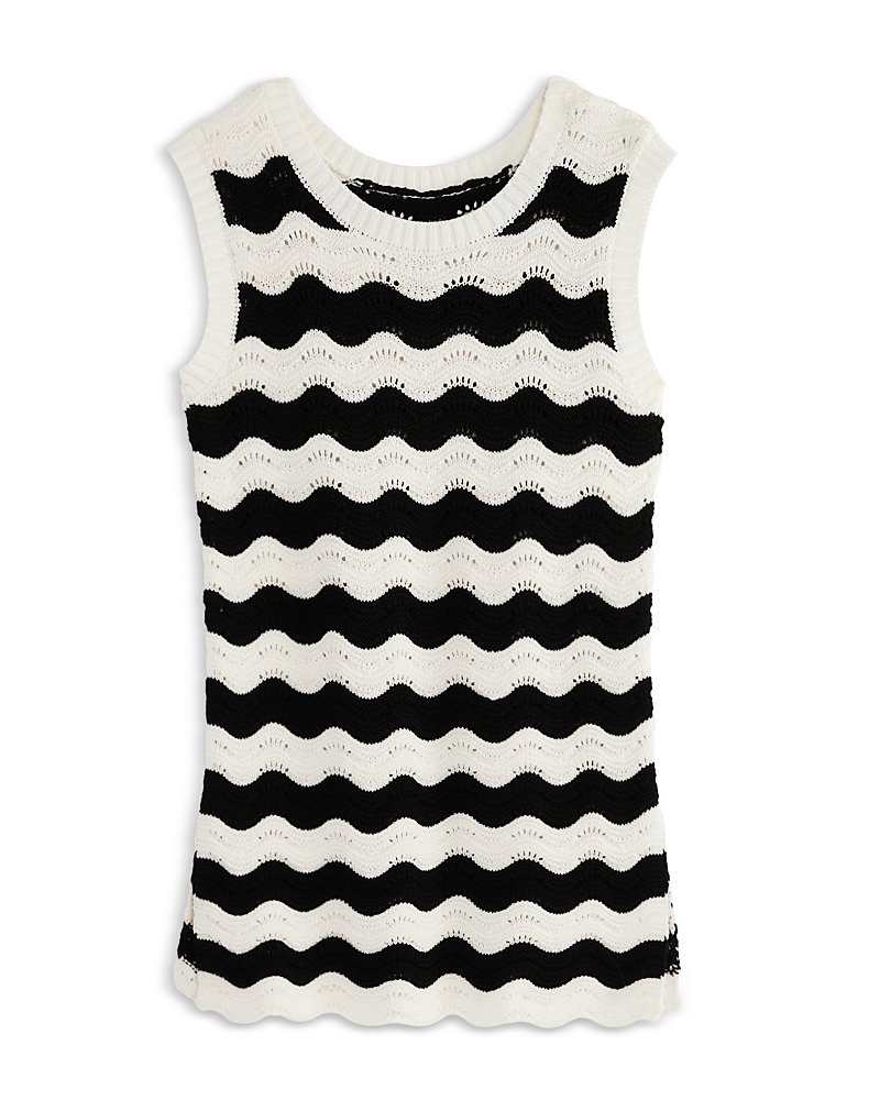 LIMEAPPLE GIRLS' REINA STRIPED CROCHET COVER-UP DRESS - LITTLE KID, BIG KID
