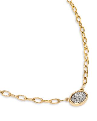 14K Yellow Gold Diamond Pendant Necklace, 0.25 tcw
