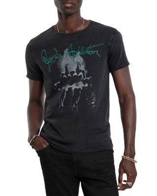 John Varvatos - Jane's Addiction Graphic Print Raw Edge Tee