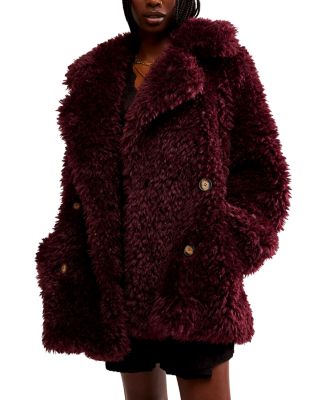 Free People Sophie Faux Fur Peacoat