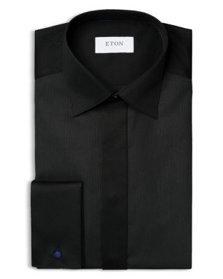 Slim Fit Pliss&eacute; Bib Formal Shirt