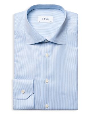 Contemporary Fit Fine Striped Twill Shirt
