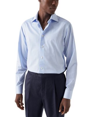 Slim Fit Fine Striped Twill Shirt