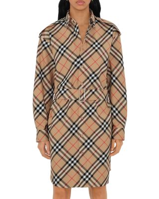 Burberry - Check Cotton Shirt Dress