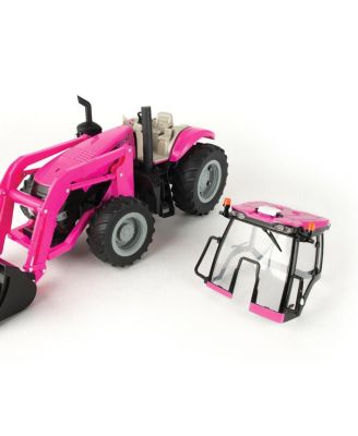  1/16 Big Farm PINK Case IH Magnum Tractor with Loader and Lights & Sounds - Ages 5-7