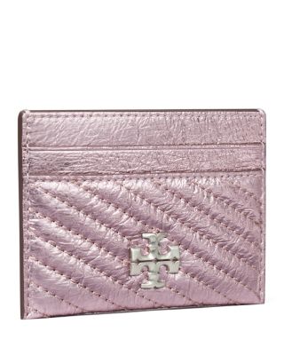 Kira Metallic Quilted Leather Card Case 