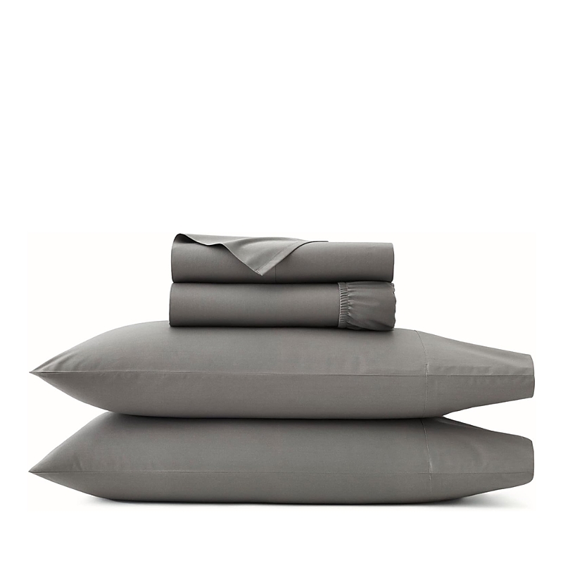 Boll & Branch Signature Organic Cotton Hemmed Sheet Set, Queen In Gray