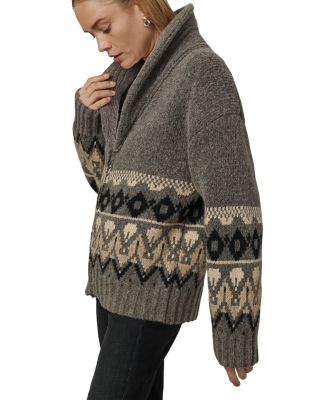 The Inga V Neck Fair Isle Cardigan Sweater