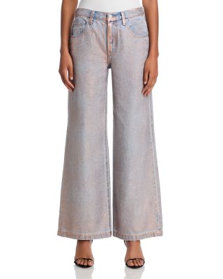 Jaydn High Rise Wide Leg Jeans in Tinsel